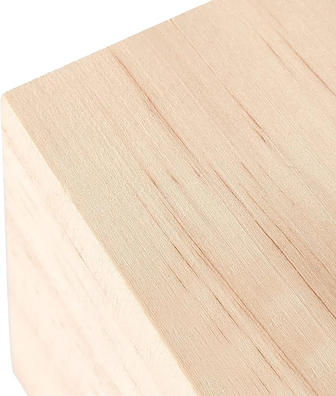 SINJEUN 8 Pack 2.75 Inch Wooden Block, Natural Unfinished Wooden Cube Solid Wood Block for Puzzle Making, DIY Projects, Home Decoration