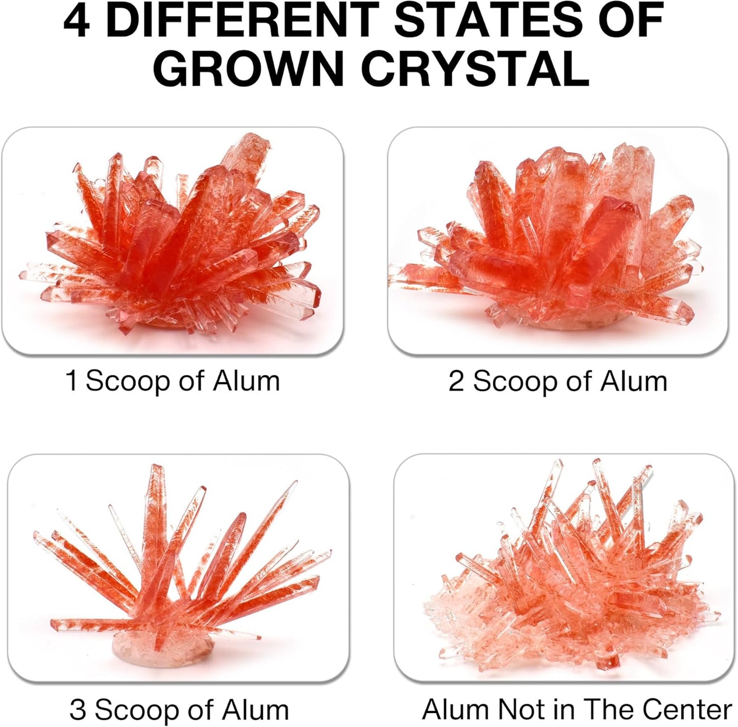 BenBen Crystal Growing Kit for Kids, Grow 6 Crystals with Light Up Display Stand, Educational STEM Toys for Girls and Boys, Science Kit for Kids Age 8-14, Birthday Gifts Science Experiments