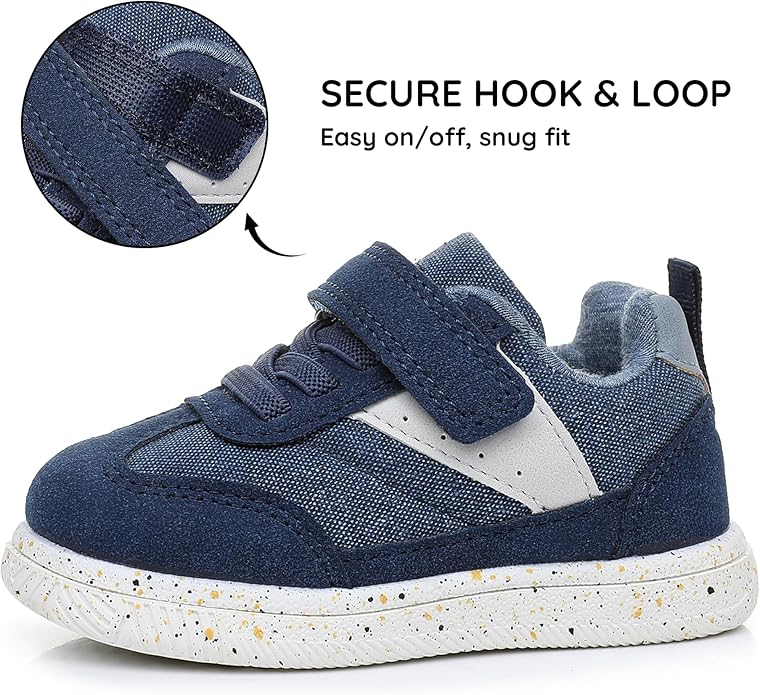 Apakowa First Walker Sneakers Shoes for Infant Baby Toddler Boys and Girls – Wide Toe Box Baby Shoes Soft Sole All Season Size 6 9 12 18 24 Months