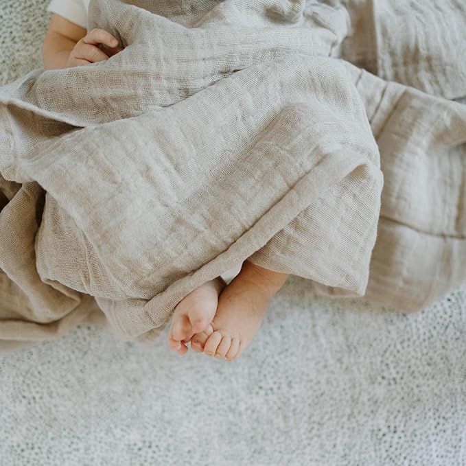 Little Unicorn Premium Cotton Swaddle Baby Blanket | Breathable Fabric | for swaddling, Play, Nursing & More (Porpoise)