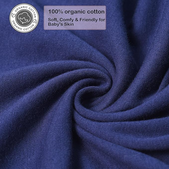 Baby Sleep Sack Swaddle,Swaddles 3-6 Months,3-Way Adjustable Wearable Transition Blanket Boy And Girl,100% Cotton,TOG 1.0(Navy Blue)