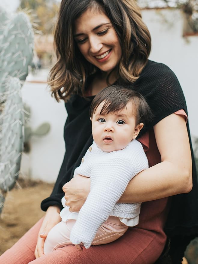 We are Amma | The Cocoon™ - Newborn Essentials Must Haves: Nursing Cover for Breast Feeding Essentials | Nursing Sweater Used as Breastfeeding Cover (Black, One Size)