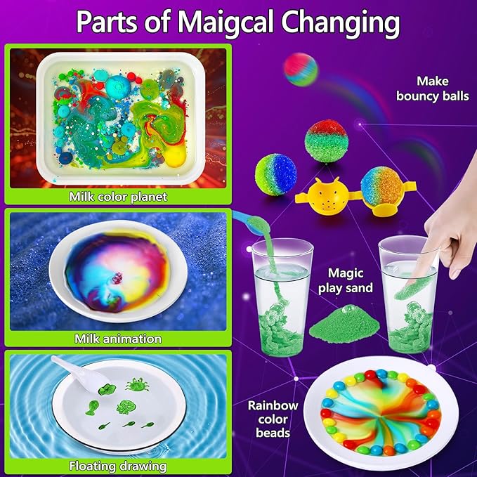 UNGLINGA 272 Experiments Science Kit for Kids, Chemistry Set, S.T.E.M Toys Boys Girls Birthday Gifts, Volcano, Crystal, Magic, Physics Lab Educational Learning Project