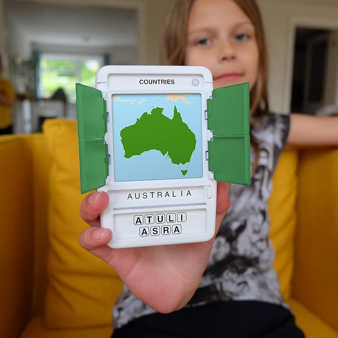 100 PICS Countries of The World Travel Game - Learn 100 Countries | Flash Cards with Slide Reveal Case | Geography Card Game, Gift, Stocking Stuffer | for Kids and Adults | Ages 6+