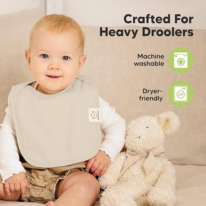 8-Pack Baby Bibs for Boys, Girls - Pullover Bibs for Drooling Teething Baby Girl & Boy Toddler, Newborn, Soft & Absorbent, Cute Colors, Large Torso Coverage Keep Infant Clean & Dry (Roarsome)