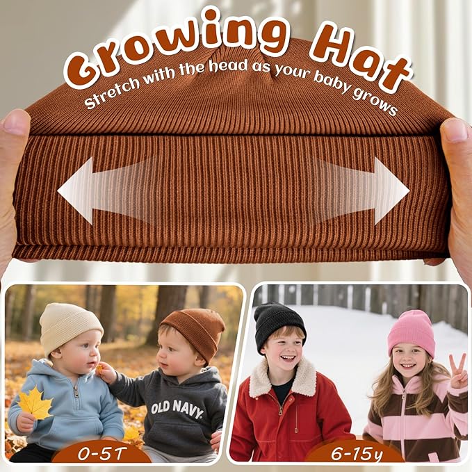 ZOORON Toddler Beanie Baby Boys Girls Beanies Kids Winter Hats Children Knit Warm Caps Soft Ski Hat