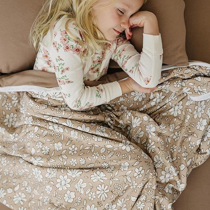 Pobibaby Premium Baby Blanket, Soft Stretchy Quilt for Babies, Toddlers, Kids (Meadow)