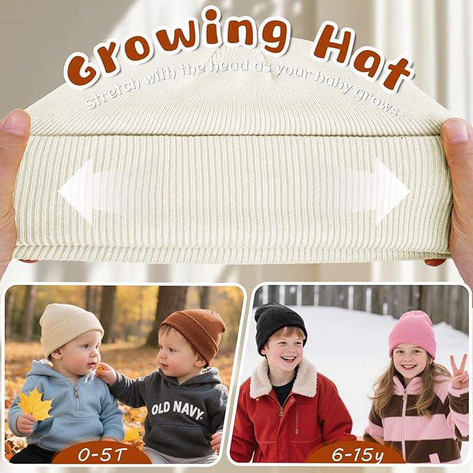 ZOORON Toddler Beanie Baby Boys Girls Beanies Kids Winter Hats Children Knit Warm Caps Soft Ski Hat