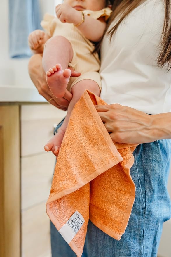 Copper Pearl 6 Ultra Soft Baby Bath Washcloths Premium Large Soft Piper 11" x 11" Towels