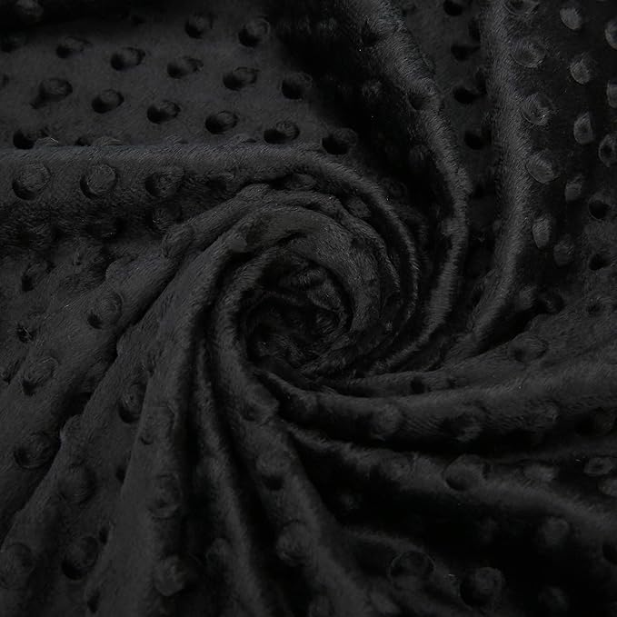 Pro Goleem Baby Soft Minky Dot Blanket with Satin Backing Baby Gifts for Boys and Girls (Black, 30’’ x 40’’)