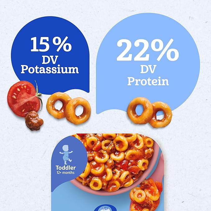 Gerber Toddler Food, Spaghetti Rings in Meat Sauce, Mealtime for Toddler, 6PK