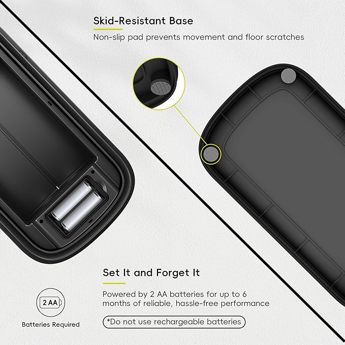 EKO Astro Slim Sensor Trash Can, 10L / 2.6 Gallon Touchless Garbage Bin with Soft-Close Butterfly Lid, Motion Sensor Stainless Steel Trash Can for Bathroom, Kitchen and Office, Matte Black, Waterproof