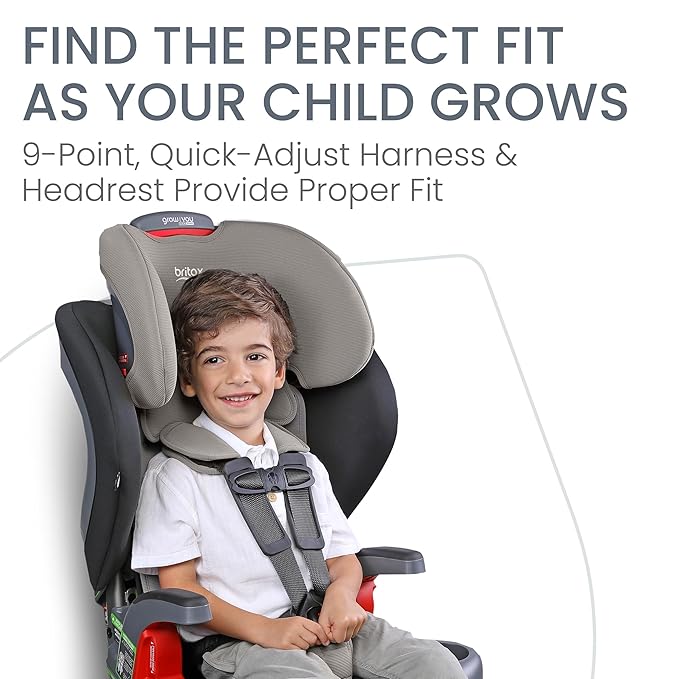 Britax Grow with You ClickTight Harness-2-Booster Car Seat, 2-in-1 High Back Booster, Gray Contour