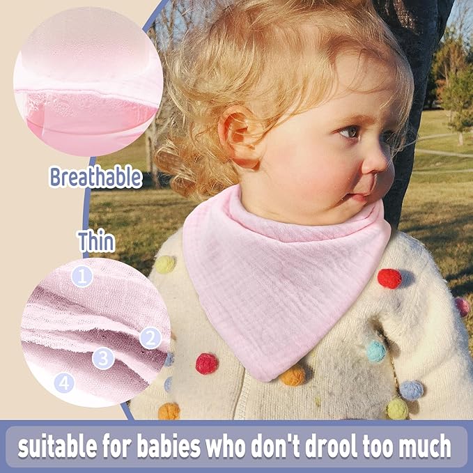 Baby Bibs Muslin Drool Teething Drooling Bibs for Baby Girl Boy Muslin Cotton