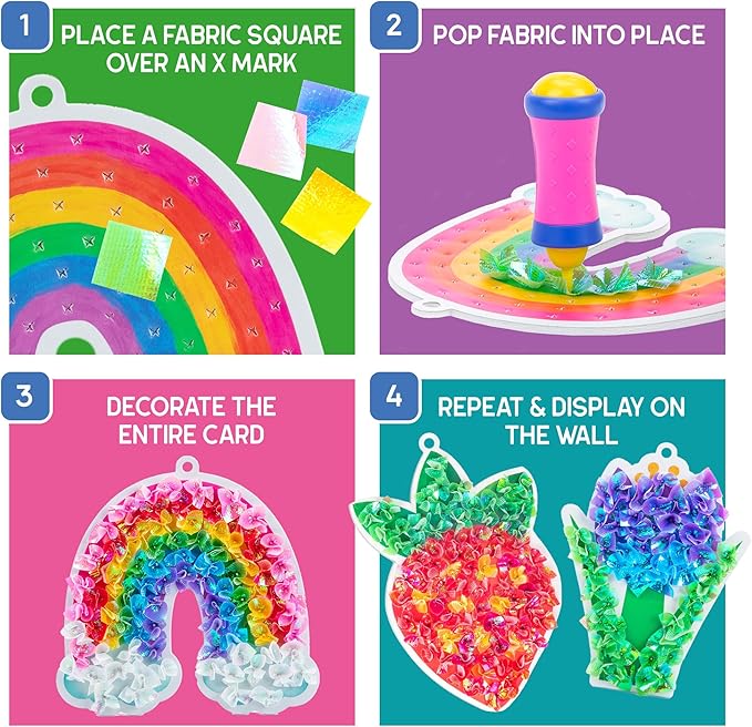 Educational Insights Tufting Kit - Arts and Crafts for Kids, Create Mess Free Projects, DIY Sensory Activity Set for Toddlers, Poke in Fabric Supplies, Creative Gift, Girls and Boys Ages 5+