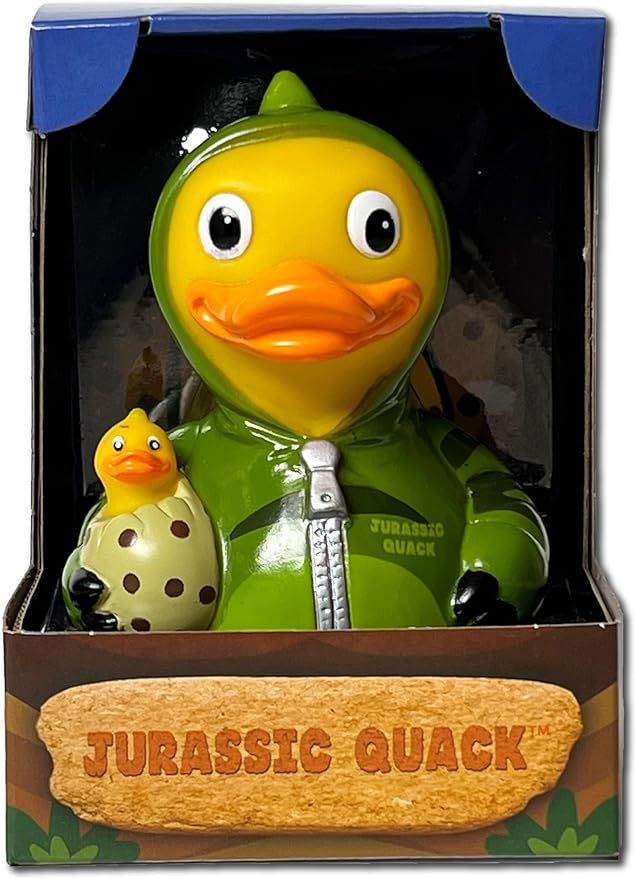 CelebriDucks - Jurassic Quack - Floating Rubber Ducks - Collectible Bath Toy Gift for Kids & Adults of All Ages