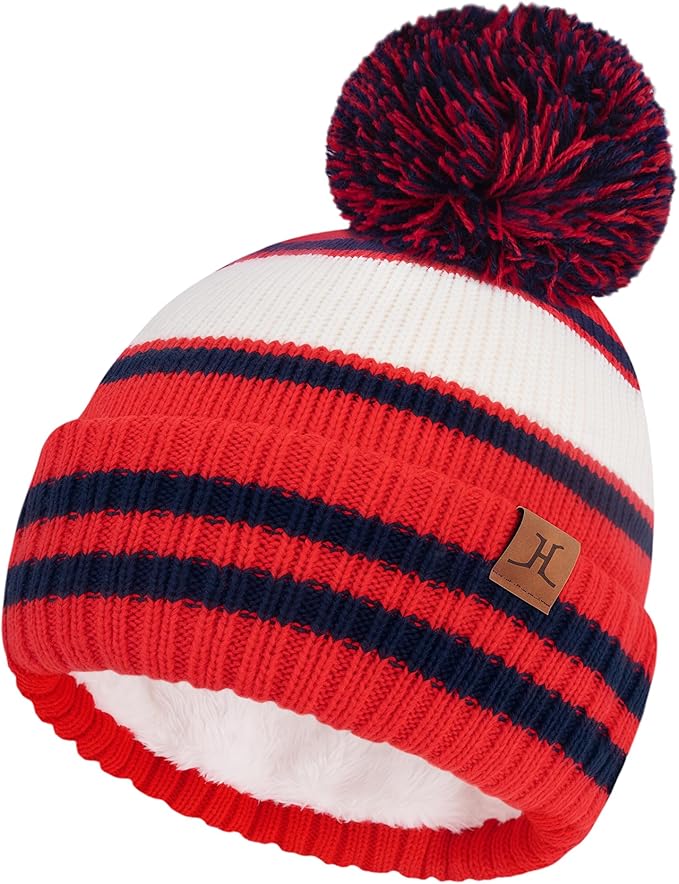 FZ FANTASTIC ZONE Kids Toddler Winter Hat Beanie with Warm Fleece Ski Baby Hats for 2-7 Years Skull Cap Baby Boys Girls Gifts