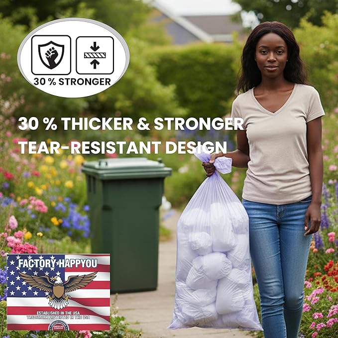 Factory Happyou® Pack of 4 Refills Compatible with Dekor Plus Diaper Pail Refills & Dekor Diaper Pail Refill Bags, 394 in Long, 30% Thicker, Advanced Odor Control. Each Roll holds up to 600 Diapers