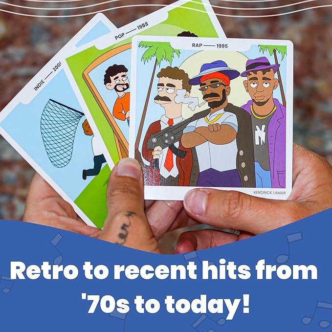 OFF TOPIC Name That Toon Music Game - Fun Party Games for 2+ Players - Adult Word Puzzle & Music Trivia Game