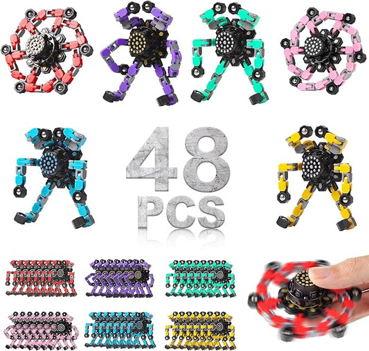 Transformable Fidget Spinners for Kids and Adults Stress Relief Sensory Toys for Boys and Girls Fingertip Gyros for Kids Classroom Birthday Party Favors