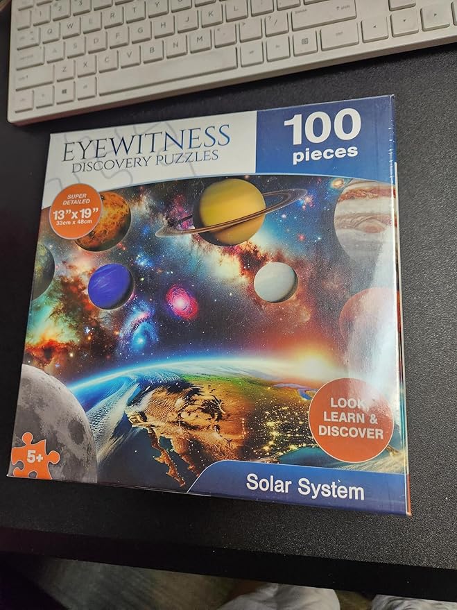 Eyewitness Discovery Puzzle Solar System, 100 Piece Jigsaw for Kids, Educational Learning Toy for Boys & Girls, Children Ages 5+