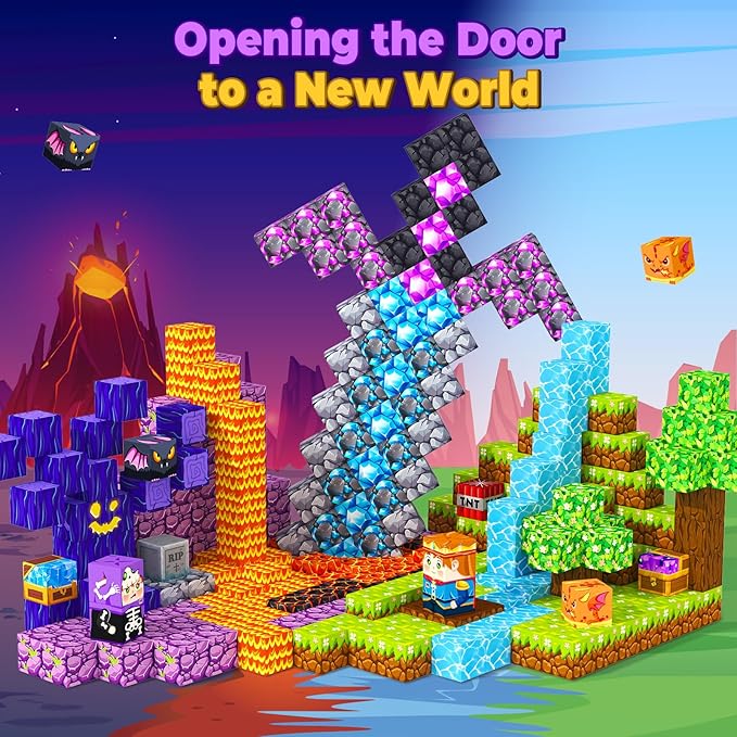 Magnetic Blocks Building Toys for 3 4 5 6 7 8 9 10 11 12 13 Year Old Boys Girls, Kids Magnetic Cubes Tiles Montessori Sensory Travel Magnet Toys Games Christmas Birthday Party Toddler Gifts