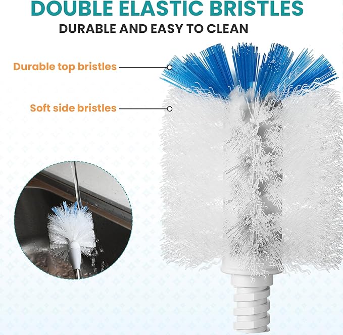 Bottle Brush Refills for OXO Stainless Steel Bottle Brush Only, 8 Pack Bottle Brush Replacement Head for Clean Water Bottle, Baby Bottle, Glasswares, Mugs