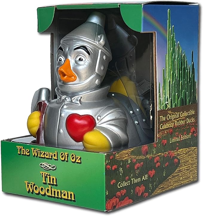 CelebriDucks Floating Rubber Ducks - Collectible Bath Toy Gift for Kids & Adults of All Ages (Tin Woodsman)