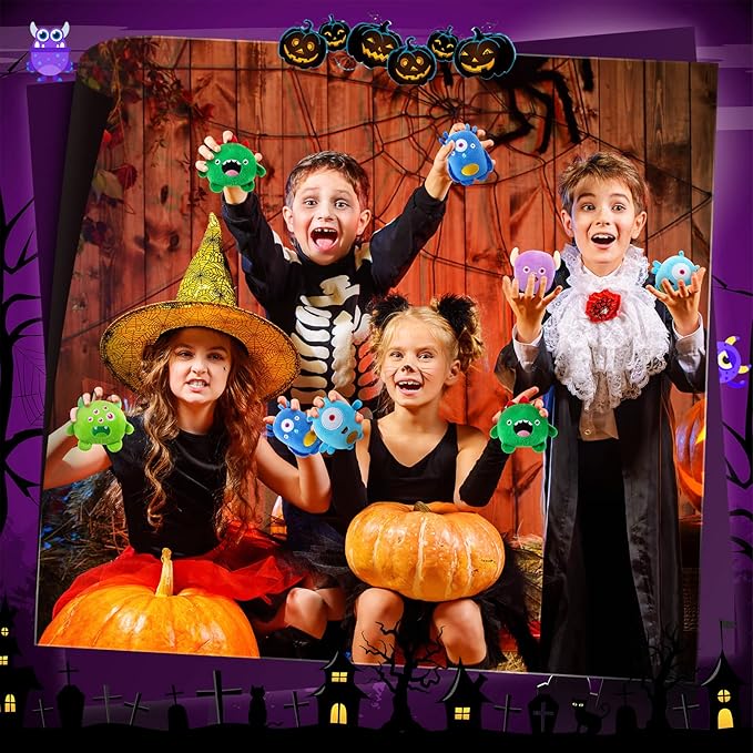 Aoriher 15 Pcs Monster Stuffed Toys Bulk Mini Stuffed Animals 3.2 Inches Small Plush Keychain for Operation Christmas Items Baby Shower Favors Bag Fillers Halloween Classroom Prizes, 5 Styles