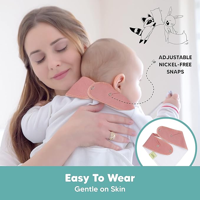 8-Pack Organic Baby Bandana Bibs for Girls - Super Absorbent Triangle Baby Bibs for Drooling and Teething Infant, 100% Cotton Extra Soft for Newborn, Infant 0-36 Months (Muted Pastel)