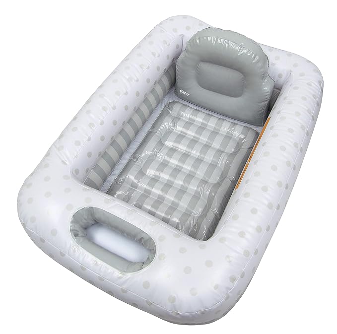 Playtex Baby Air-Filled Cushion Bath Tub - Free-Standing, Blow up, Portable, Inflatable, Safe Bathing, Baby Bathtub, Toddler Bathtub