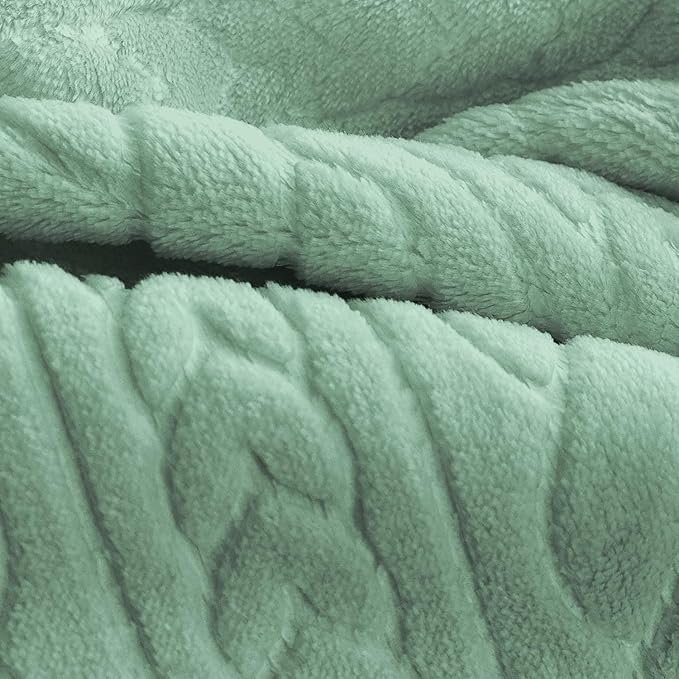 BORITAR Baby Blanket for Boys Soft Fluffy Fuzzy Blankets, Warmer Comfort 3D Lightweight Bed Blanket for Toddlers Infant Newborn and Home Decor (30x40 inch, Sage Green)