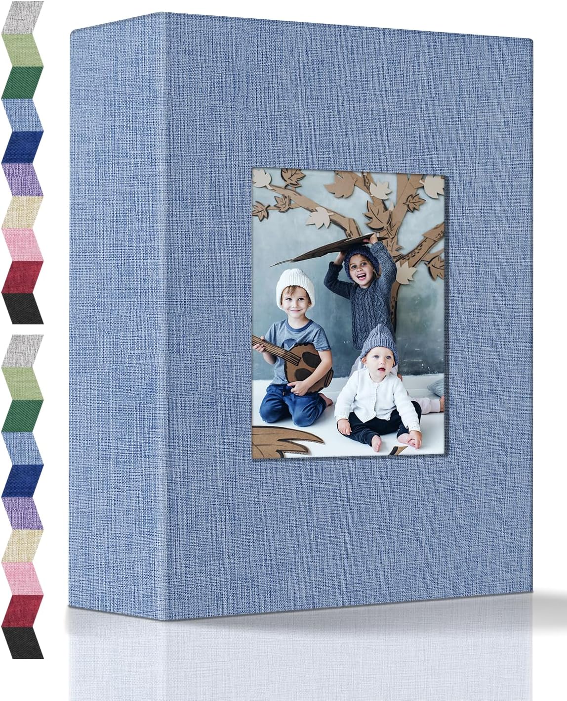 popotop Photo Album 4x6-100 Photos Photo Books with 100 Vertical Pockets,Linen Cover Albums for Family Wedding Anniversary Baby Vacation Pictures