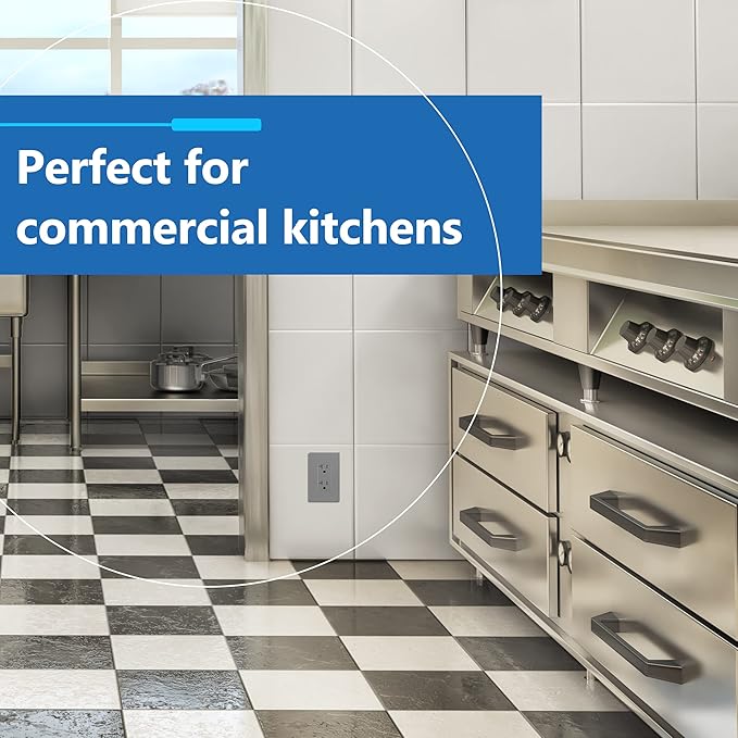 LIDER Matte Finish Decorator Switch Cover, Screwless Wall Plate, Mid-Size 1-Gang 4.88" x 3.11", Unbreakable Polycarbonate Thermoplastic, UL Listed, LSWP-31M-GY, Gray