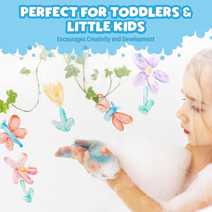 Tub Works® Bath Paint Soap, 36 Pack | Non-Toxic, Washable Bath Paint for Toddlers & Kids Bath | Toddler Bath Toys for Finger Painting in the Tub | Classic, Pastel, Neon & Sparkling Bath Colors