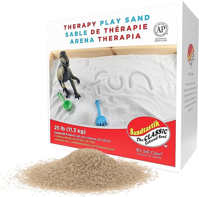 Sandtastik Therapy Play Sand- Beach, 25 lb (11.3 kg) Box - Fill Sensory Tables, Sand Trays & Water Tables! Formulated for Therapy Professionals & Teachers
