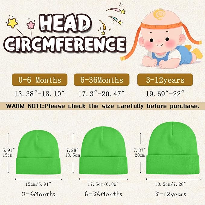 ZOORON Toddler Beanie Baby Beanies for Boys Girls Kids Winter Hats Children Knit Warm Caps 0-12years