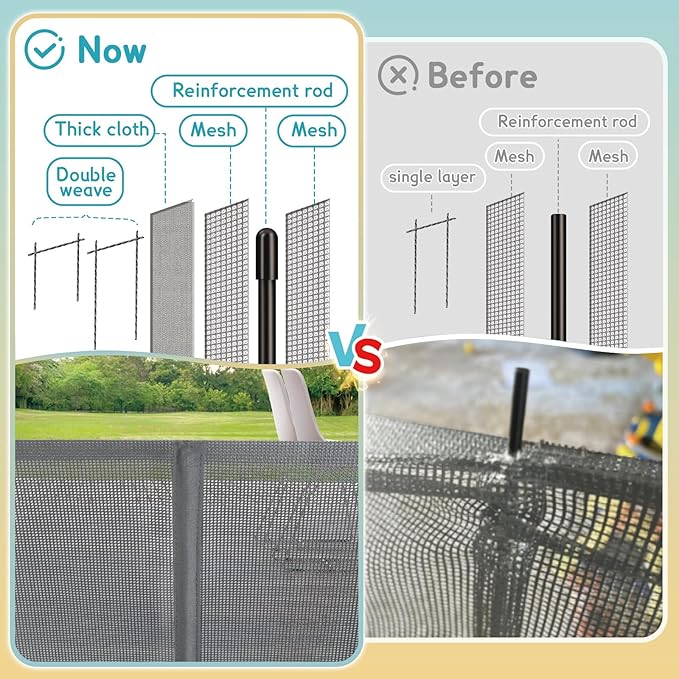 160 Inch Retractable Baby Gates Extra Wide, 42 Inch Extra Tall Retractable Gate for Indoor/Outdoor, 13 Foot Reinforced Retractable Dog Gate with Reinforcement Rod for Doorways, Stairs, Garage