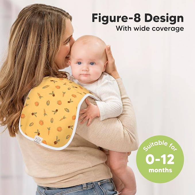 Organic Burp Cloths Baby Boy & Girl - 5-Pack Super Absorbent Cotton Burping Cloths for Babies, Soft & Plush Newborn Spit Up Rags, Infant Towels for Milk Spit Up, Unisex, Large 21" x 10" (Countryside)