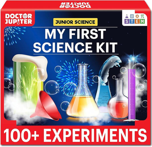Doctor Jupiter My First Science Kit for Kids Ages 4-5-6-7-8 | Birthday Gift Ideas for 4+ Year Old Boys & Girls | Toy Stem Kit with 100+ Experiments | Learning & Educational Projects