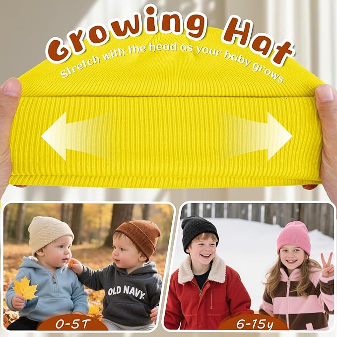 ZOORON Toddler Beanie Baby Boys Girls Beanies Kids Winter Hats Children Knit Warm Caps Soft Ski Hat