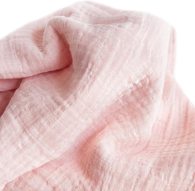 Little Unicorn Premium Cotton Swaddle Baby Blanket | Breathable Fabric | for swaddling, Play, Nursing & More (Light Pink)