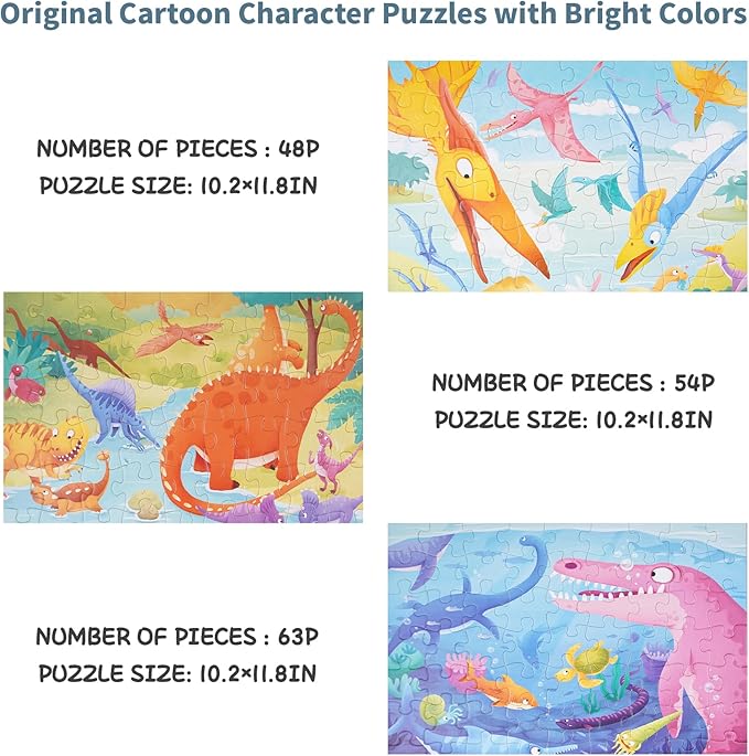 TOI Leveled Puzzles for Kids Aged 3.5 and Up, Toddler Puzzle Preschool Learning Jigsaw Puzzles, Large Pieces Educational Game for Boys Girls, Classic Education Step 4