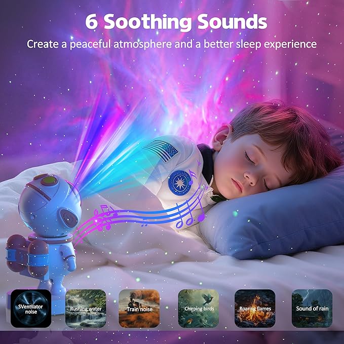 Galaxy Night Light - Astronaut Space Projector, Star Projector,Starry Nebula Ceiling LED Lamp with Timer and Remote,APP Control， Kids Room Decor Aesthetic, for Birthdays,Christmas APP Control