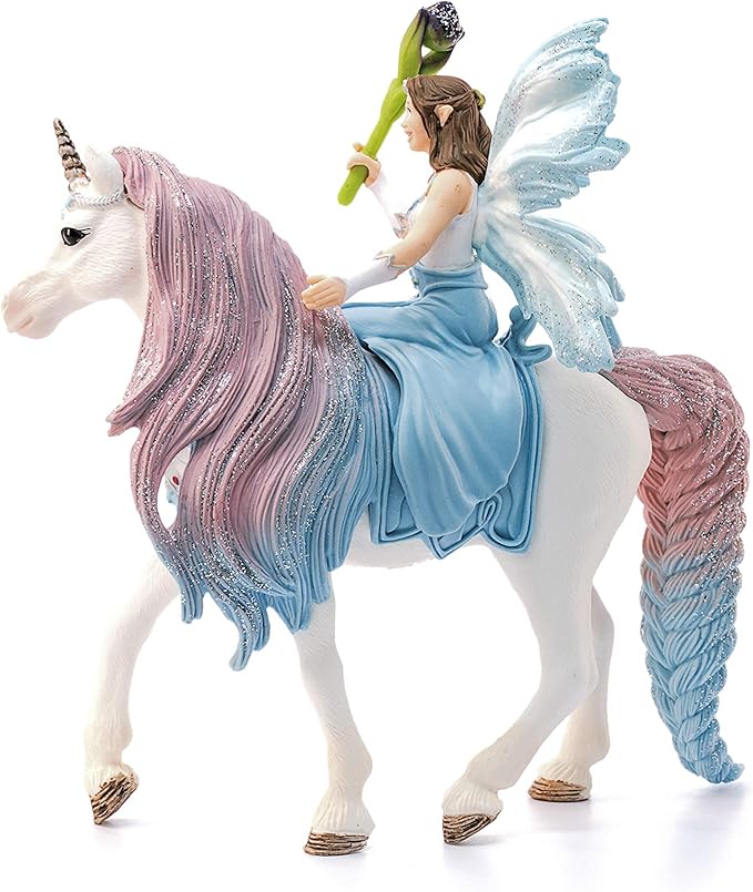 Schleich Bayala - 3 PC Fairy Toys Set - Eyela and Unicorn Figure Playset - Cute Fairy Doll and Fantasy Figurines for Girls and Boys - Magical Toys for Pretend, Imaginative Play - Kids Ages 5+ | 70569