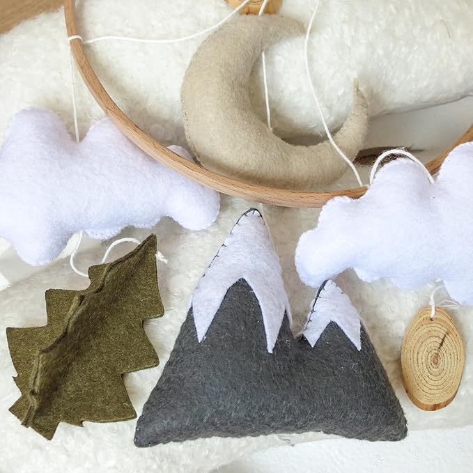 Woodland Mobile for Crib Forest Baby Mobile for Crib Woodland Crib Mobile for Boys Minimalism Baby Mobile for Bassinet