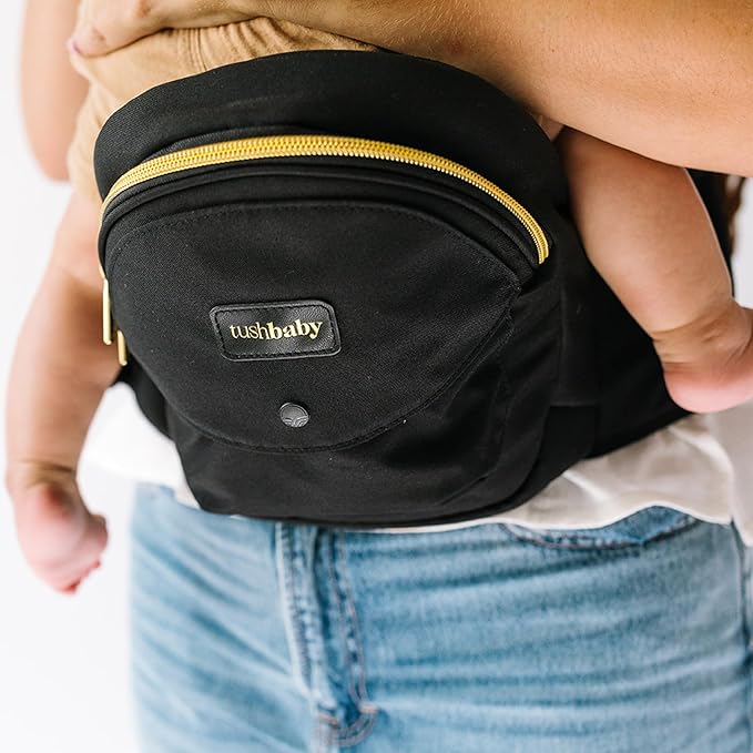 Tushbaby The Original Premium Quality Hip Seat Carrier – Safety-Certified Baby & Toddler Carrier with Secure Safety Buckles, No-Flimsy-Foam Design, Storage Pockets & Nursing Pillow. 0–3 yrs