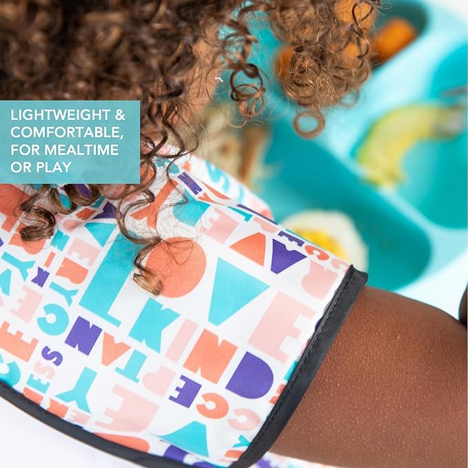 Bumkins Bibs - Toddler Bibs, Waterproof, Large for 1-3 Years, Short Sleeve