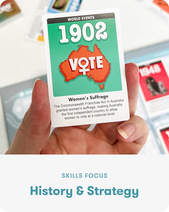 SimplyFun Time Jumpers - Educational Kids’ Game - Learn About History & Geography While Having Fun - 2-5 Player, for Ages 8 & Up