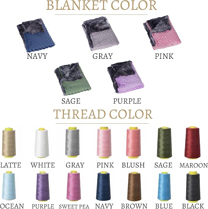 Personalized Baby Blanket Customized Baby Blanket with Name, Custom Embroidered Blanket for Boys & Girls, Soft Minky dot Keepsake Newborn Swaddle, Personalized Baby Gifts for Baby Showers (Baby)